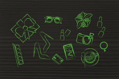 masada karışık cazibe nesneleri