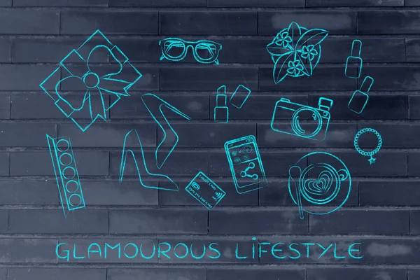 concept of glamorous lifestyle
