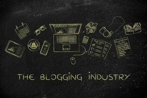 Concept van de bloggen-industrie — Stockfoto