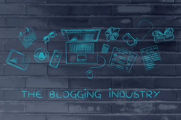 Concept de l'industrie du blogging — Photo