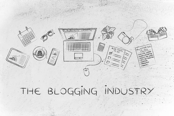 Concept van de bloggen-industrie — Stockfoto