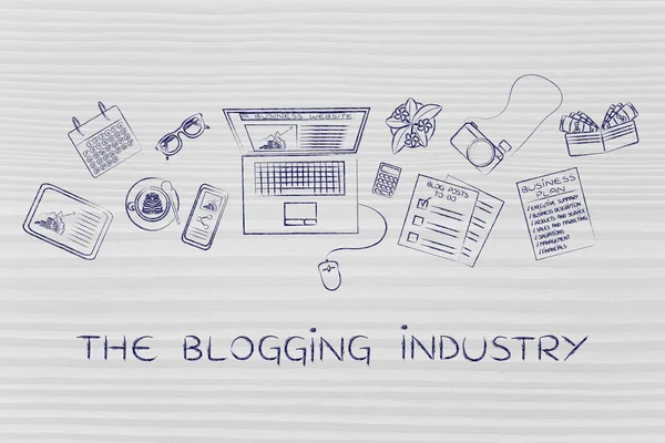Концепция индустрии блогов — стоковое фото