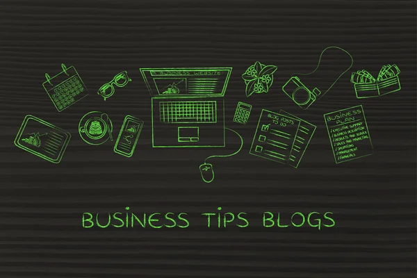 Concept van blogs over Business Tips — Stockfoto