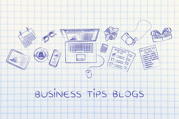 Concetto di business tips blog — Foto Stock