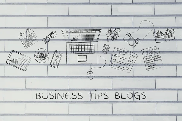 Concetto di business tips blog — Foto Stock