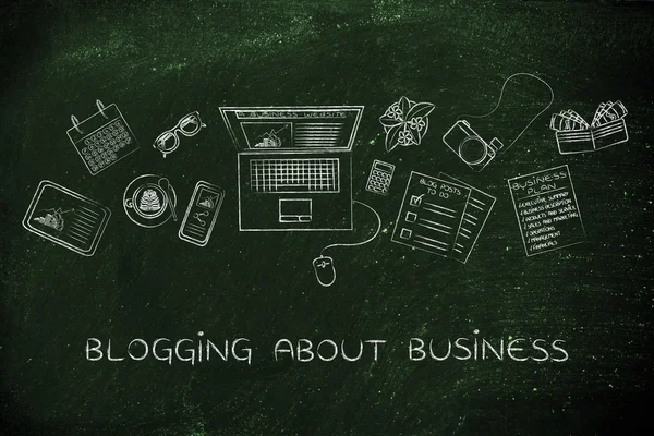 Concept of blogging about business — Stock Photo, Image