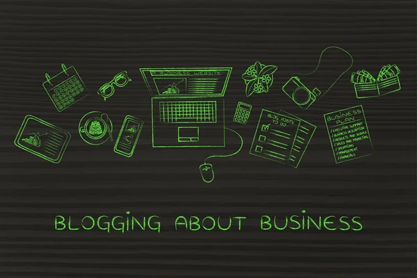 Concept of blogging about business — Stock Photo, Image