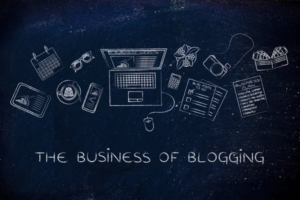 Concept van het bedrijf van bloggen — Stockfoto