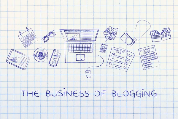 Concept de l'entreprise de blogging — Photo