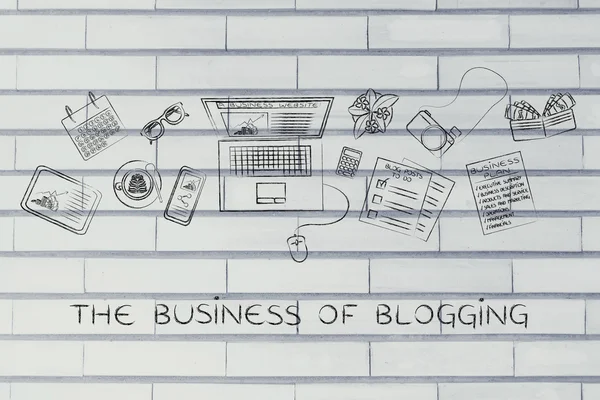 Concetto di business del blogging — Foto Stock