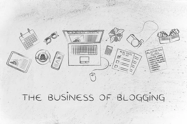 Pojetí činnosti blogování — Stock fotografie