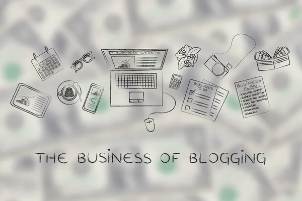 Concepto del negocio del blogging — Foto de Stock