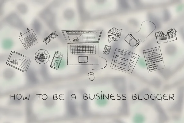 Concepto de cómo ser un blogger de negocios —  Fotos de Stock