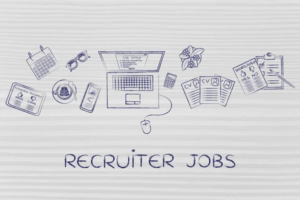 Concept of recruiter jobs — Stock Photo, Image