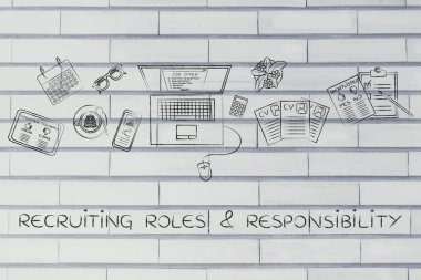 concept of recruiting roles & responsibilities clipart