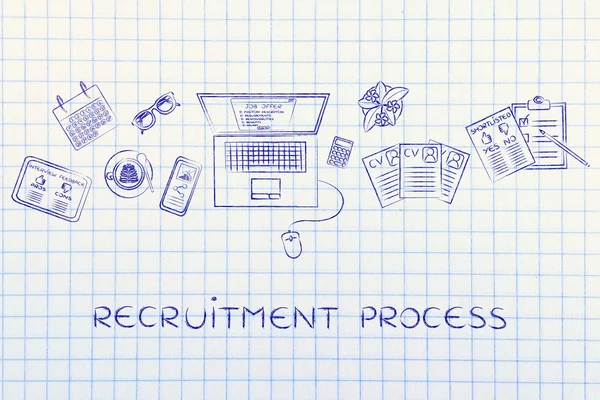 Concept van recruitmentproces — Stockfoto