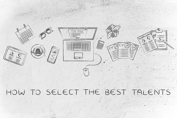Concept of how to select the best talents — Stock Photo, Image