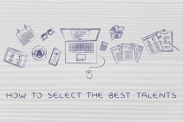 Concept of how to select the best talents — Stock Photo, Image