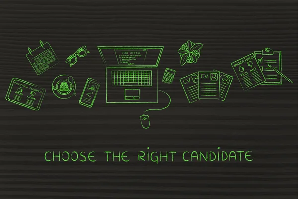 Concept of choose the right candidate — Stock Photo, Image