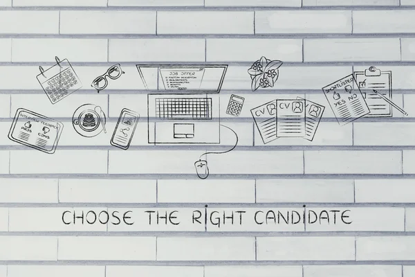 Concept of choose the right candidate — Stock Photo, Image