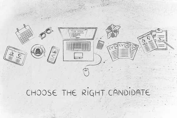 Concept of choose the right candidate — Stock Photo, Image