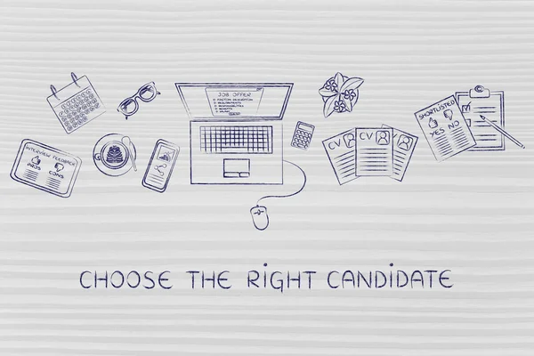 Concept of choose the right candidate — Stock Photo, Image