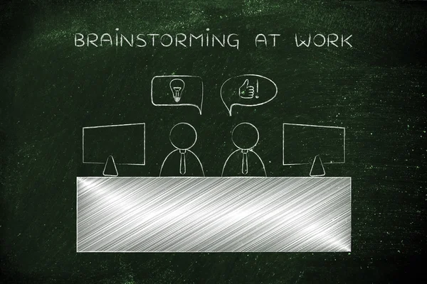 Concept of brainstorming at work — Stock Photo, Image