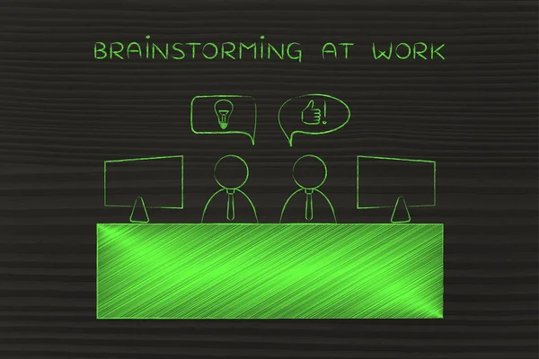 Concept of brainstorming at work — Stock Photo, Image