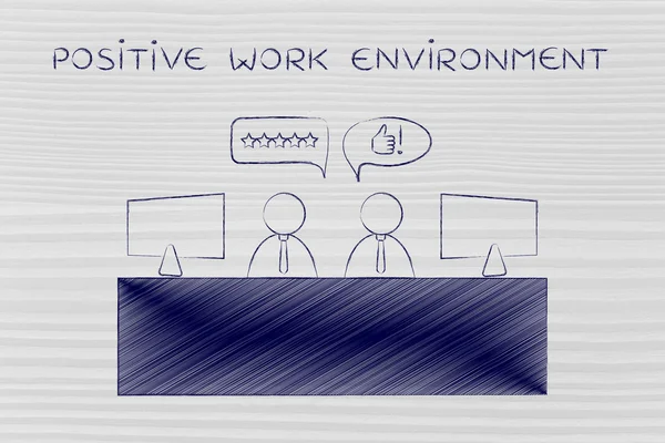 Έννοια της θετικό περιβάλλον εργασίας — Φωτογραφία Αρχείου