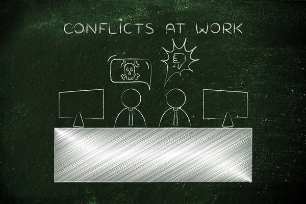 Concept of conflicts at work — Stock Photo, Image
