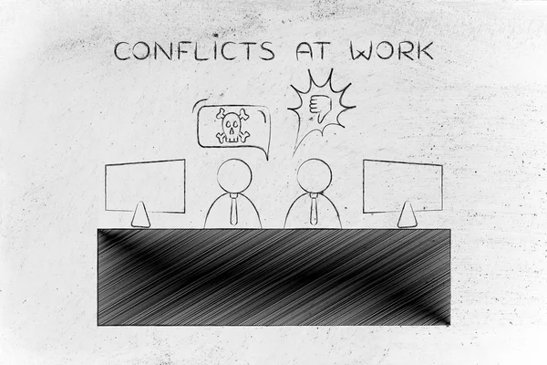 Concepto de conflictos en el trabajo — Foto de Stock