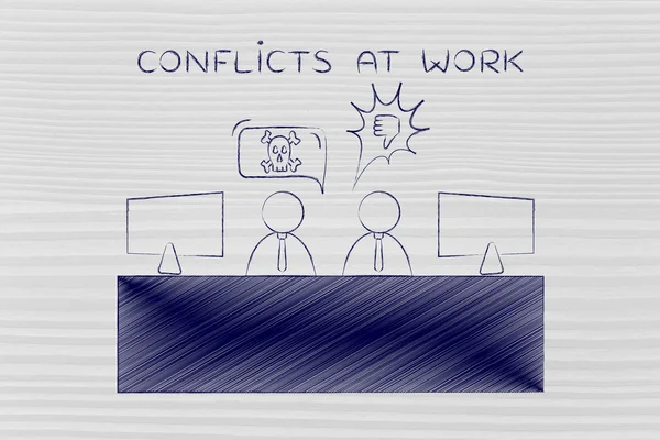 Concepto de conflictos en el trabajo — Foto de Stock