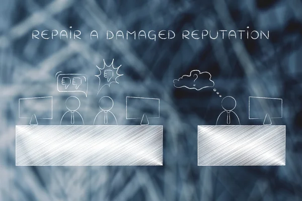 Concepto de reparación de una reputación dañada —  Fotos de Stock