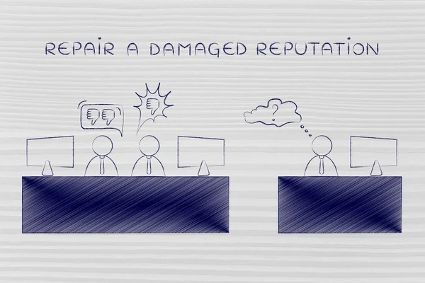 Concepto de reparación de una reputación dañada —  Fotos de Stock