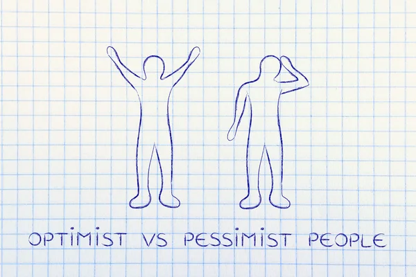 Réactions optimistes vs pessimistes — Photo