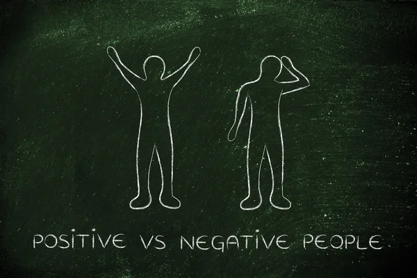 Reazioni positive vs negative delle persone — Foto Stock