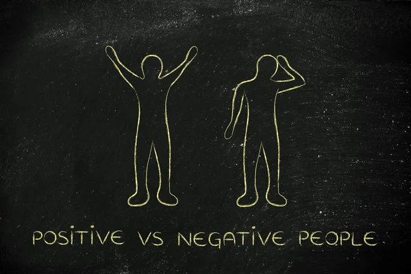 Positive vs negative people reactions — Stock Photo, Image