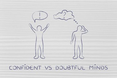 kendine güvenen vs şüpheli zihinleri: zıt tutumları olan erkekler