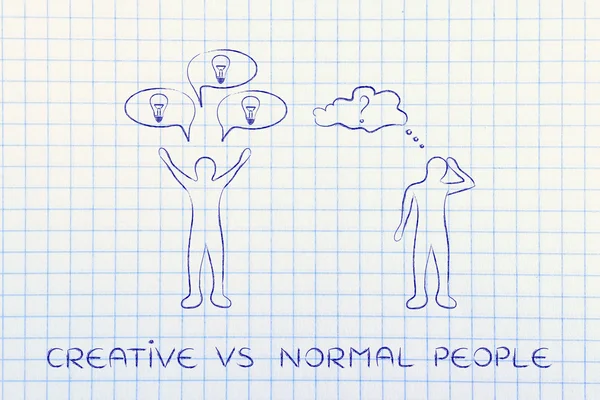 concept of creative vs normal people