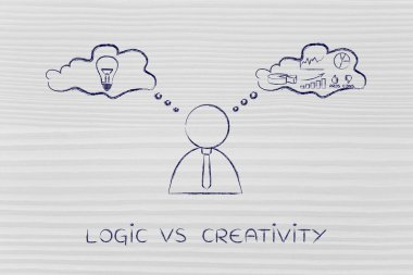 mantık vs yaratıcılık, düşünce kabarcıkları ile işadamı