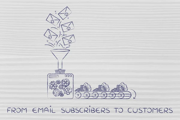 Kavramı üzerinden e-posta abonesi müşteriler için — Stok fotoğraf