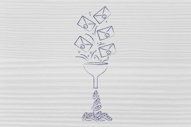 e-posta listesi sikke, komik huni dönüşüyor