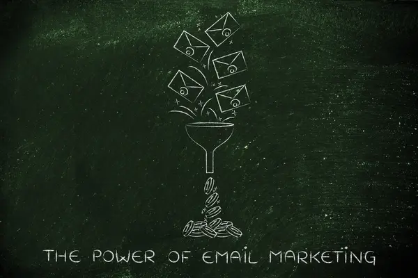 Concepto del poder del email marketing — Foto de Stock