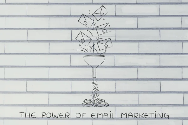 Concepto del poder del email marketing — Foto de Stock