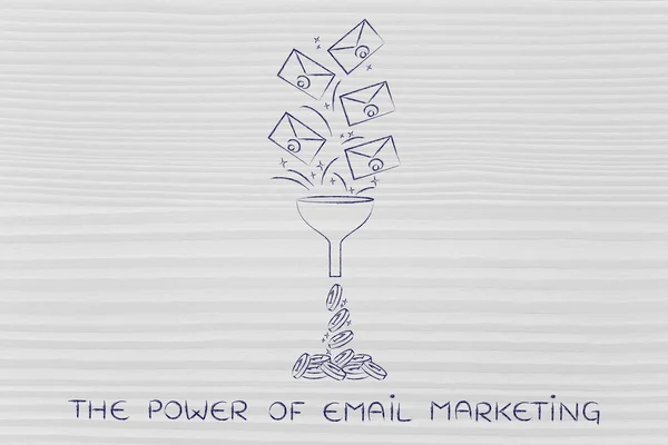 电子邮件营销的力量概念 — 图库照片