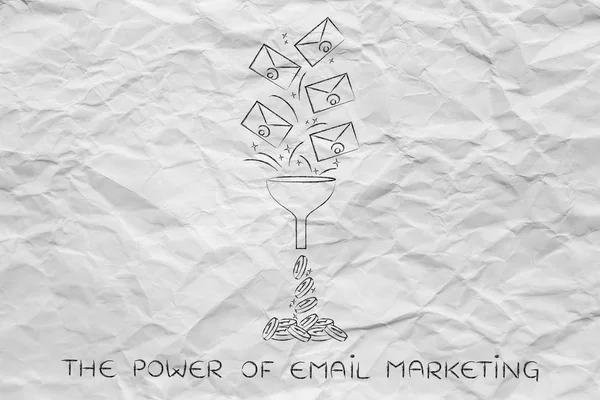 電子メールマーケティングの力の概念 — ストック写真