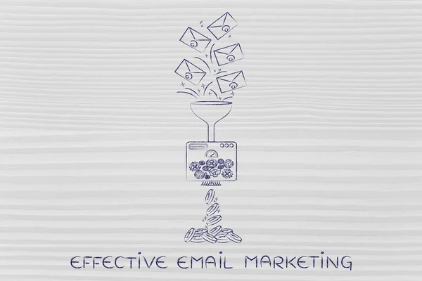 Concepto de email marketing efectivo — Foto de Stock