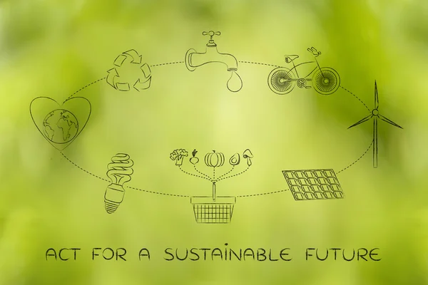 Handlungskonzept für eine nachhaltige Zukunft — Stockfoto