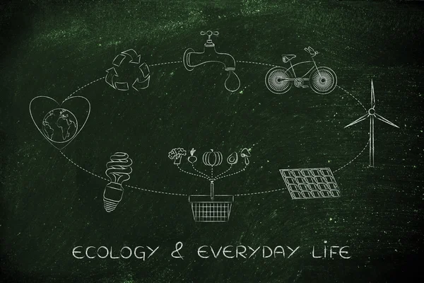 Concept of ecology & everyday life — Stock Photo, Image