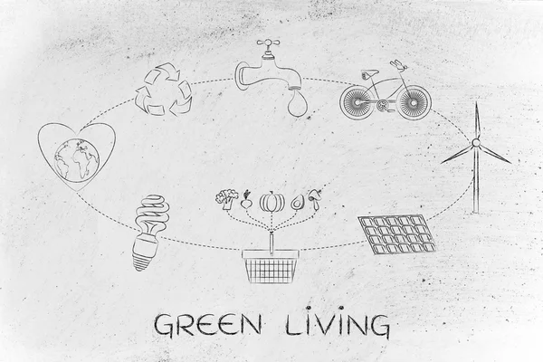 Begreppet gröna levande — Stockfoto